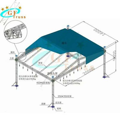 إضاءة أرضية تروس محمولة منصة أرضية تدعم ونظام السقف المستخدم الرئيسي