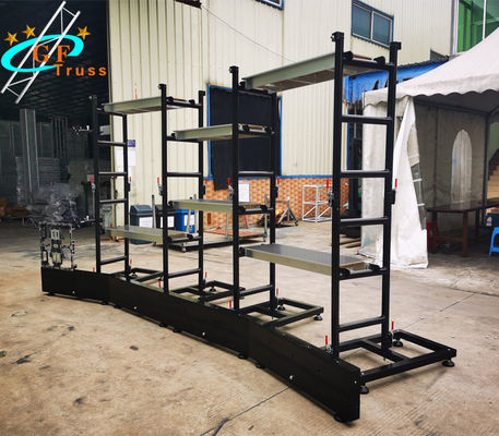 سبائك الألومنيوم 6mx7m شاشة LED تروس ل 500 * 500mm مجلس الوزراء شاشة LED عرض موقف دعم الألومنيوم
