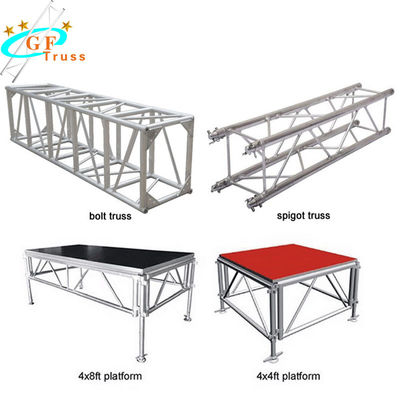Max Span 30M Aluminium Spigot Truss سهل الإعداد للحفلات الموسيقية