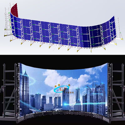 خفيفة الوزن LED شاشة Truss Group تدعم نظام Truss لـ 640 * 480mm حجم الخزانة